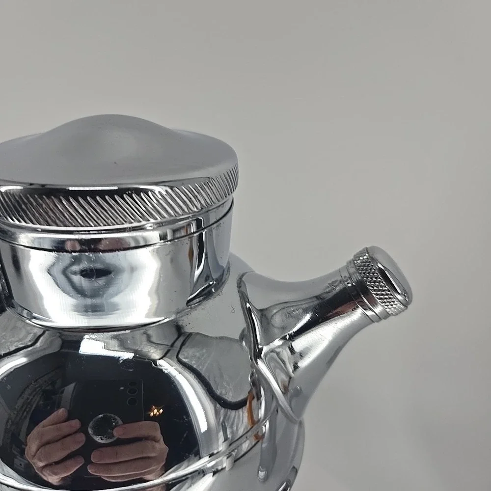 Vintage Farber Bros Krome Kraft Art Deco Chrome Cocktail‎ Shaker Bakelite Handle